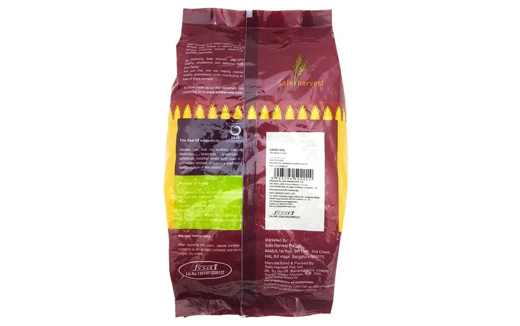 Safe Harvest Urad Dal    Pack  1 kilogram